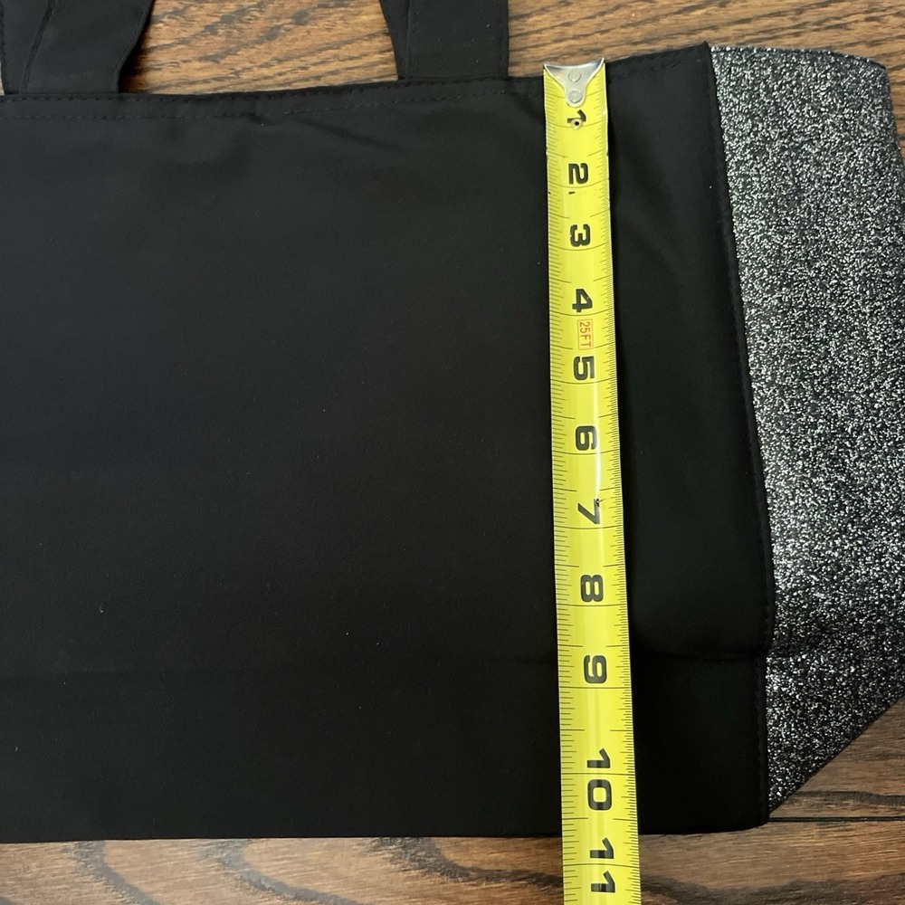 Coach Large Tote Bag Purse Black Silver Glitter Fragrance Perfume Promo - Picture 4 of 7
